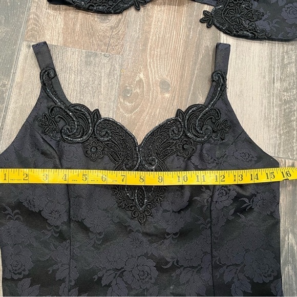 scott mcclintock Brocade Jeweled Beaded -2 Piece Dress & Bolero Jacket Vintage - Picture 8 of 16